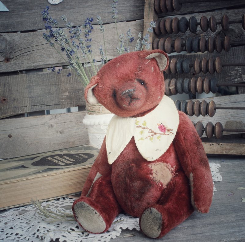 Vintage teddy bears, classic teddy bear, art doll bear ooak - 玩偶/公仔 - 其他材質 