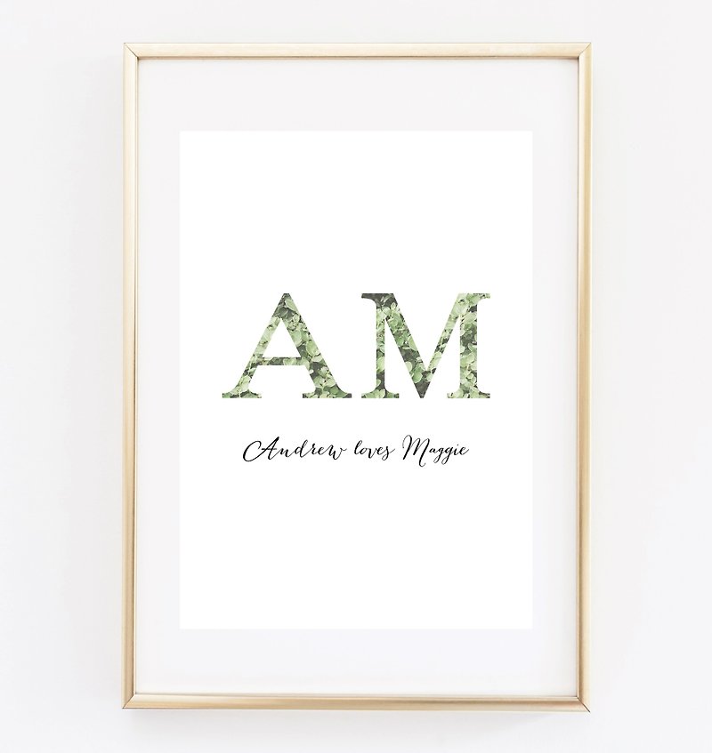 The leaf name abbreviation can be customized to hang a poster - Wall Décor - Paper 