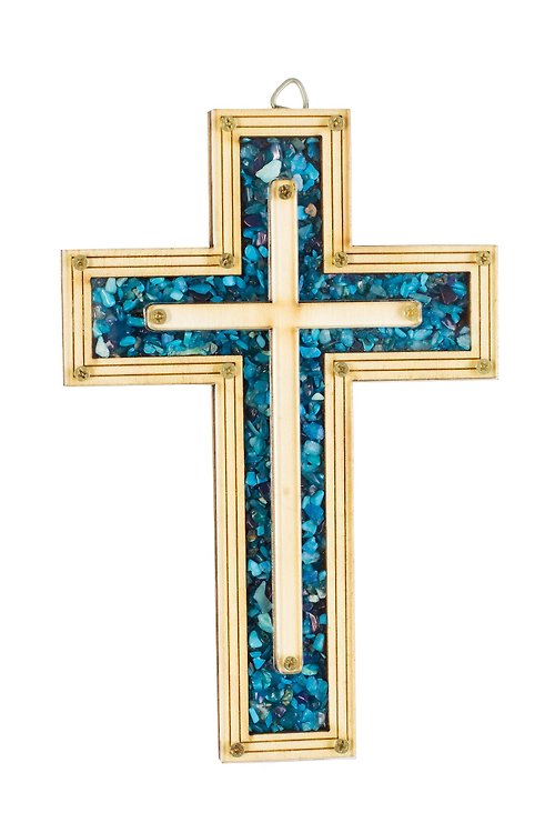 Holy Land blessing 來自聖地的祝福 十字架手工壁掛飾 2073040-1