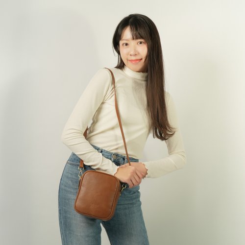 CALTAN DESIGN 【24hr快速出貨】真皮率性簡約風吐司包 234006兩色