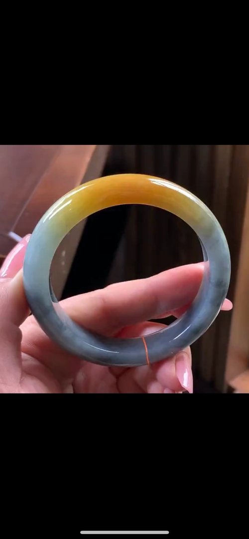 Good Morning Studio 冰種 天然翡翠 緬甸 A玉 玉鐲 • 糯冰種烏雞黑黃翡翠福鐲