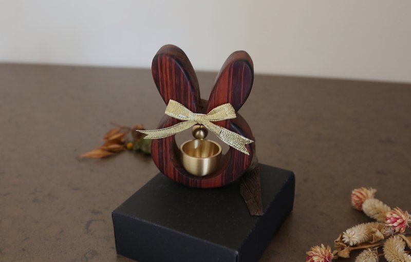 手工製作兔子黃銅門鈴/聖誕節禮物 - 其他家具 - 木頭 