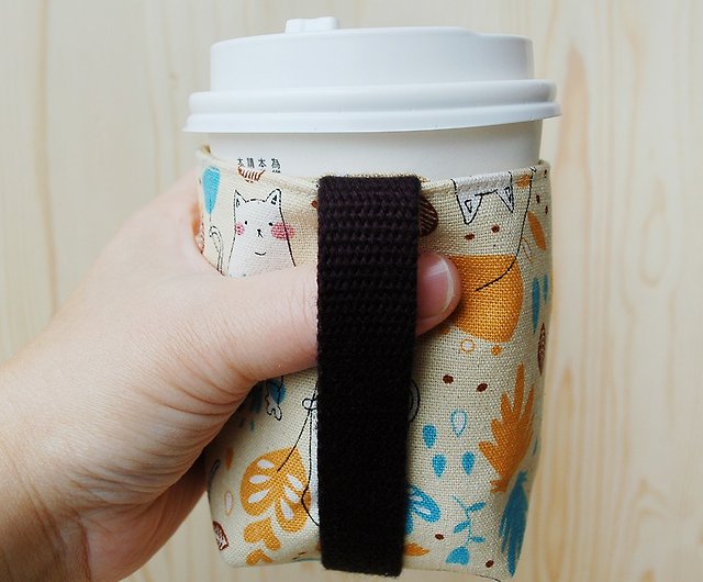 Super business coffee cup bag/cloth cup cover_for middle cup - Shop bustyle  Beverage Holders & Bags - Pinkoi