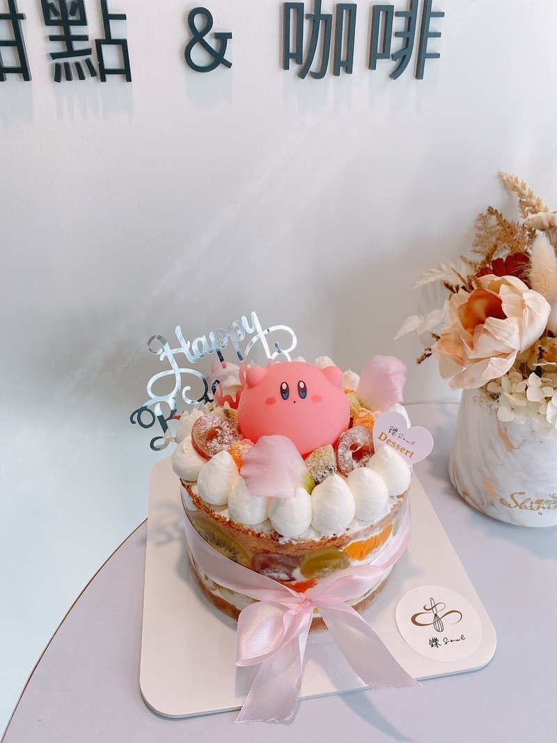 Kirby Star Themed Cake Doll Naked Cake Doll Cake Fruit Cake Customized Dessert - เค้กและของหวาน - อาหารสด 