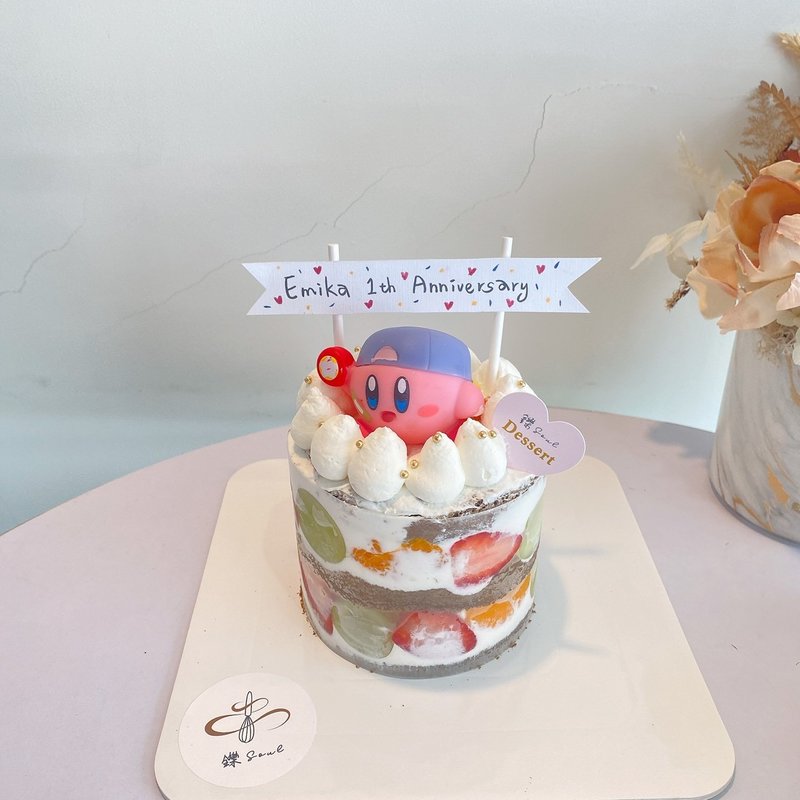 カービィスターテーマケーキドール裸ケーキドールケーキフルーツケーキカスタマイズデザート - ケーキ - 食材 