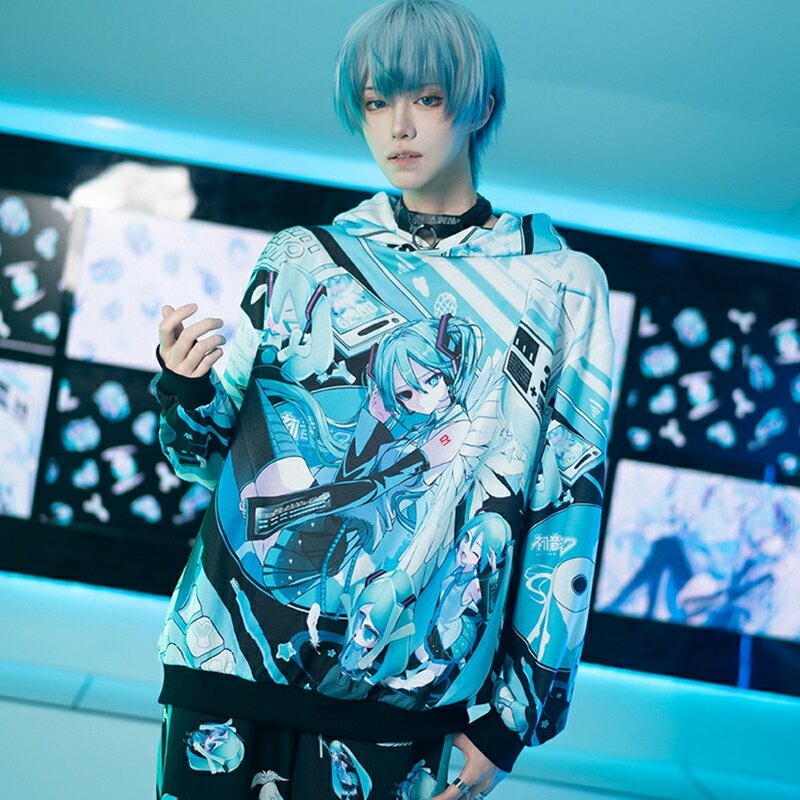 MIKU FOREVER初音未來正版聯名長袖連帽T恤ACDCRAG台灣代理JA0772 - 帽T/大學T - 聚酯纖維 
