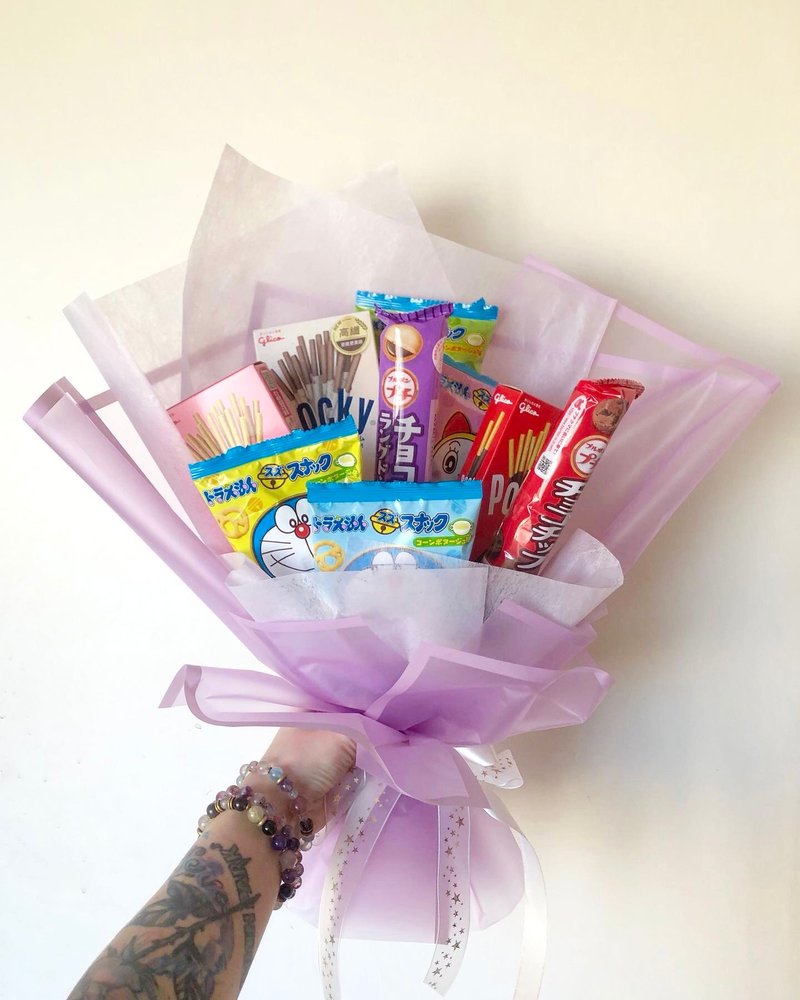 [Customized bouquet] The price does not include candy - candy bouquet/graduation bouquet/birthday bouquet/snack bouquet - Dried Flowers & Bouquets - Fresh Ingredients 