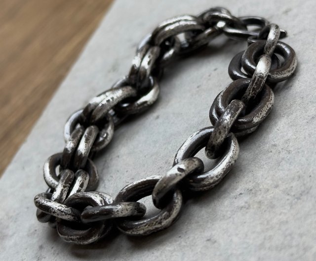 シルバー 925 ブレスレット ヴィンテージ 一生物 クロ 重厚感 派手 シルバー 925 ブレスレット ヴィンテージ 一生物 ドクロ 重厚感 派手