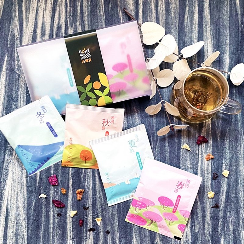 平安四季系列_無添加花果養生茶8入(四種口味)【Hoiis好集食】 - 茶葉/茶包/水果茶 - 其他材質 綠色