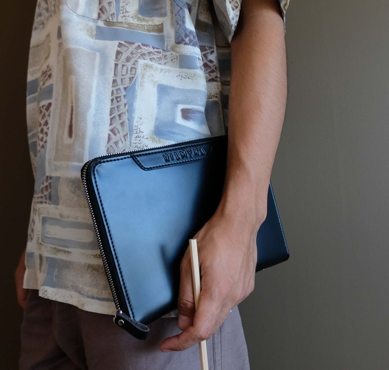 Handmade Zipper Faux Leather A5 Notebook - Padbook (Refillable, Free engraving) - 筆記本/手帳 - 人造皮革 