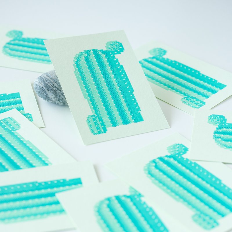 Cactus Postcard | Hand Screen Printed - Cards & Postcards - Paper Green