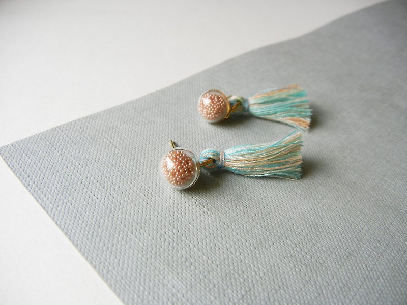 *coucoubird*retro party glass tassel earrings - Earrings & Clip-ons - Glass Multicolor