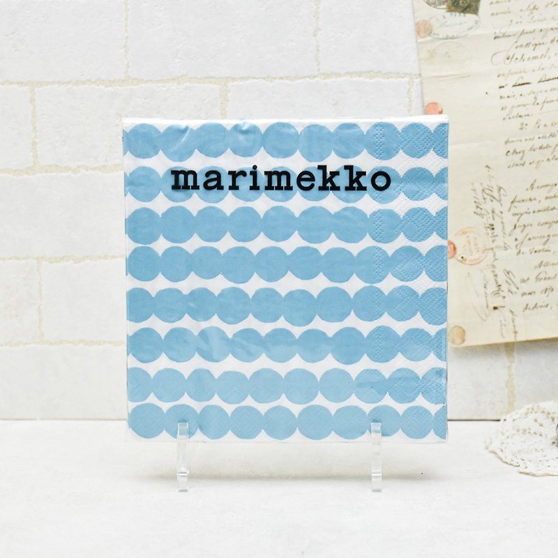 德國餐巾紙-marimekko 水藍點點 - 餐桌布/餐墊 - 紙 