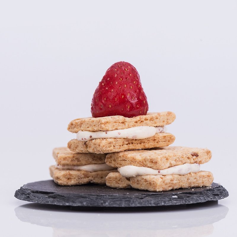 Yoshimuro Nougat Rice Cake Moon Raspberry Tip Gift Box│Strawberry Flavor (15pcs/box) - Handmade Cookies - Paper Red