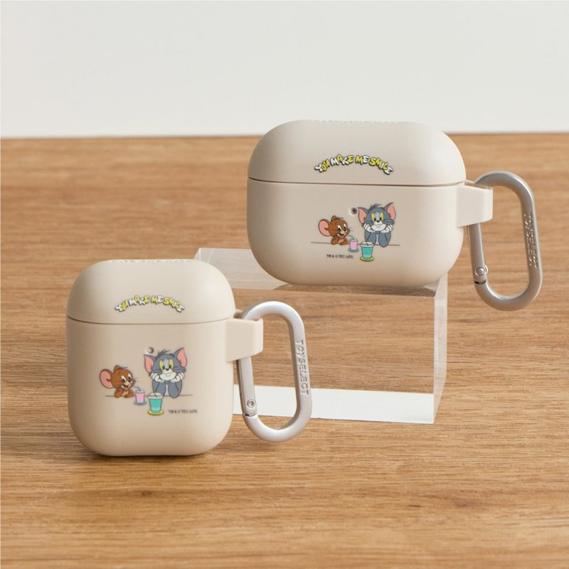 湯姆貓與傑利鼠一起喝飲料強悍防摔AirPods保護套 - AirPods/耳機保護套 - 塑膠 多色