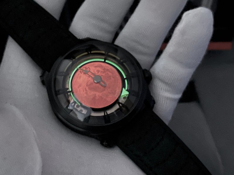 Mars Mission-Cosmic Black-Luminous Mars Watch-Original Design - นาฬิกาผู้ชาย - สแตนเลส สีเทา