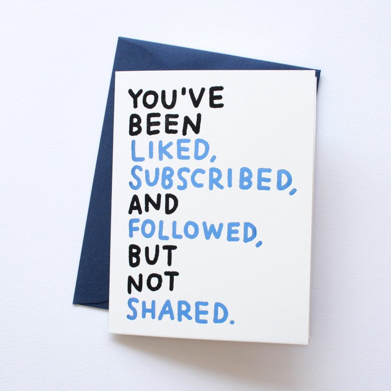 You ve Been Liked - Greeting Card - 卡片/明信片 - 紙 藍色