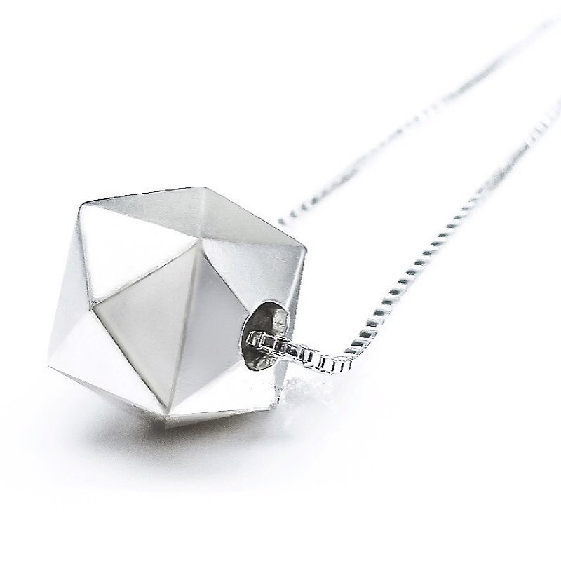 PICKMEORDIE Origin Plain Geometric Triangle Rhombus Pyramid Solid Section Classic Handmade Necklace - Collar Necklaces - Other Metals Silver