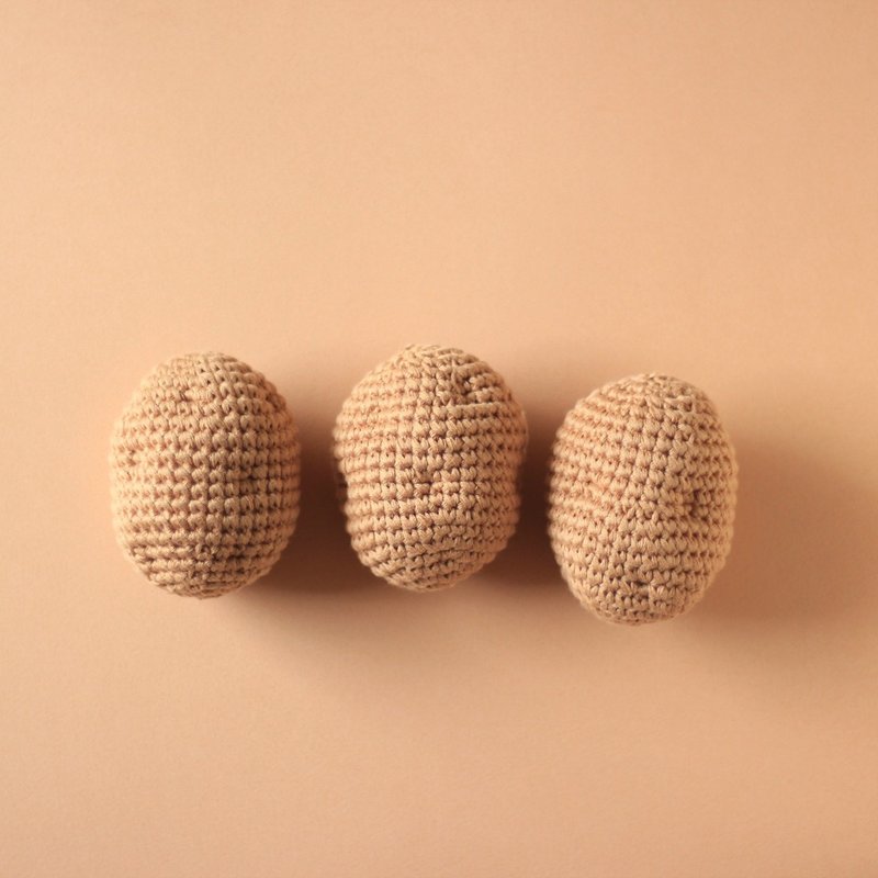 Pure Cotton Hand Knitted Potatoes - ของเล่นเด็ก - ผ้าฝ้าย/ผ้าลินิน 