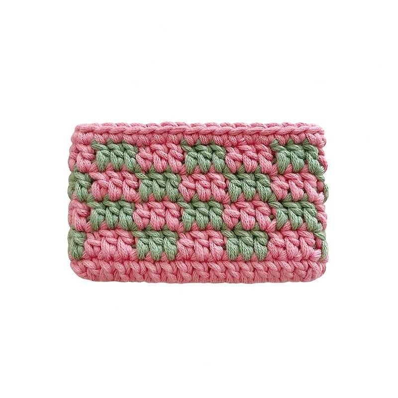 (P/G) Checkerboard card wallet - Wallets - Cotton & Hemp Multicolor