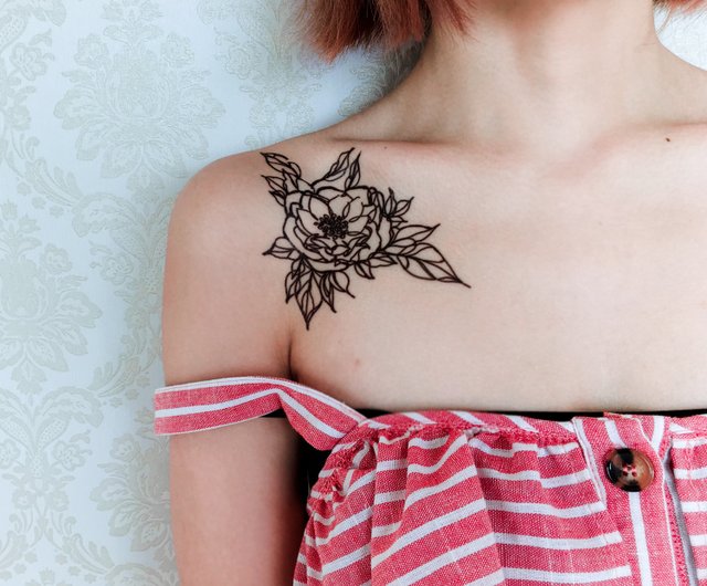 Minimalist Organic Flower Long Lasting Temporary Tattoo Stickers Floral Summer - Shop LAZY DUO TATTOO Temporary Tattoos - Pinkoi Minimalist Organic Flower Long Lasting Temporary Tattoo Stickers Floral Summer - Shop LAZY DUO TATTOO Temporary Tattoos - Pinkoi