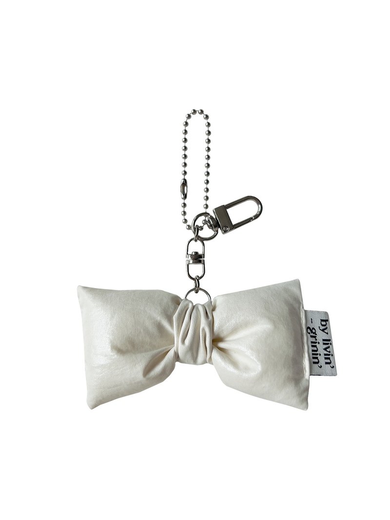 little ribbon keyring_cream - 鑰匙圈/鑰匙包 - 尼龍 