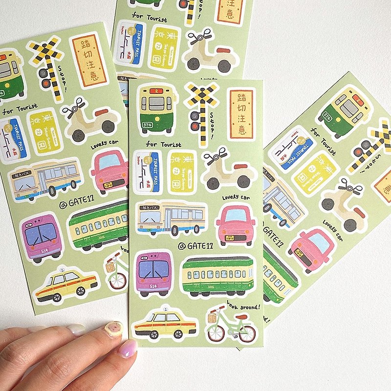Tour in Japan - Stickers - Paper Multicolor