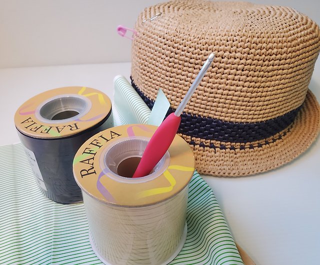 DIY Raffia Sunhat with Embroidery Kit