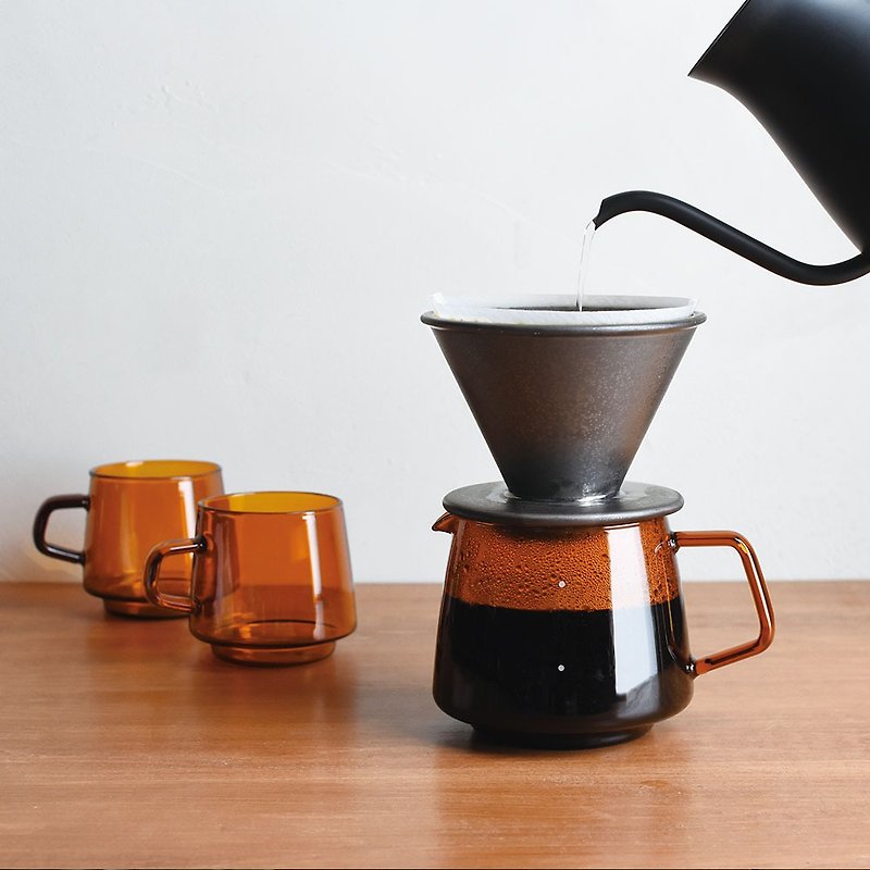 日本KINTO SEPIA琥珀色玻璃下壺 / 共2款 - 咖啡壺/咖啡周邊 - 玻璃 咖啡色