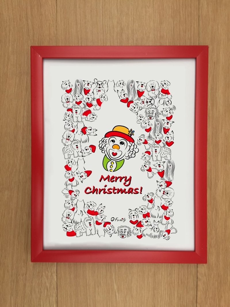 Q Family 聖誕快樂10吋相框-紅 - 相框/畫框 - 其他材質 