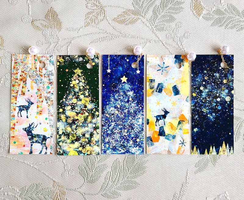 Christmas/Winter Bookmark 3 (set of 5) - ที่คั่นหนังสือ - กระดาษ หลากหลายสี