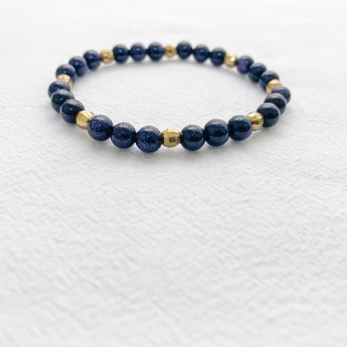 Azul Accessories｜藍飾 星光熠熠 | 藍砂石 | 黃銅 | 天然石手環
