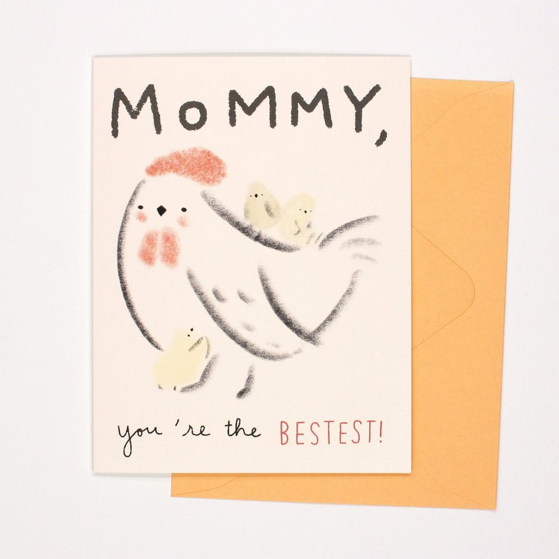 Card for Mom - Mommy, you're the BESTEST - 卡片/明信片 - 紙 橘色