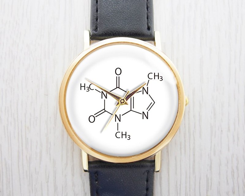 Happy Chemical Formula-Ladies' Watches/Men's Watches/Unisex Watches/Accessories【Special U Design】 - Women's Watches - Other Metals Black