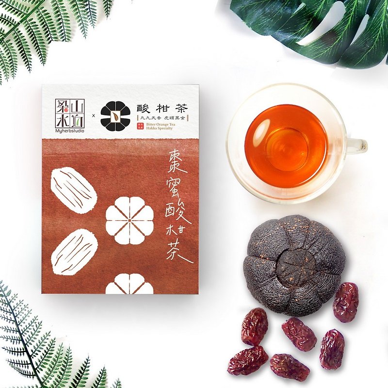 [Liangshan Shuipo] Date Honey Lime Tea (New Packaging_Maoli Black Gold Turban Edition 6 pieces/box) - ชา - อาหารสด สีส้ม