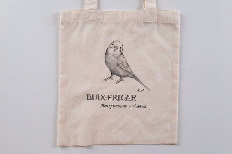 Pure hand-painted bird cotton shopping bag ‧ tiger skin - กระเป๋าแมสเซนเจอร์ - ผ้าฝ้าย/ผ้าลินิน 
