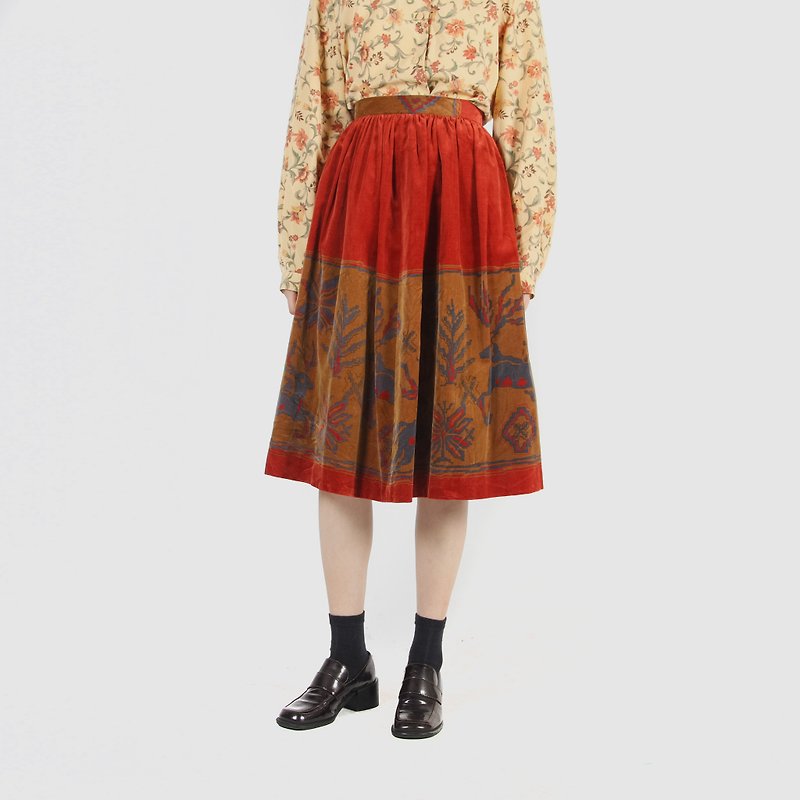 [古代の卵植物]先史時代の壁画ベルベットの古代のドレス - スカート - その他の化学繊維 