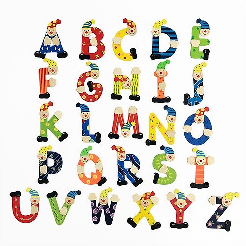 菓森林 木製歡樂小丑A-Z英文字母片 - 教學教具DIY