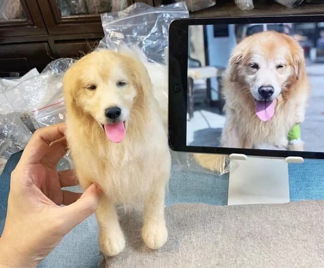 オーダーメイドペット】羊毛フェルト、うちの子 犬ぬいぐるみ