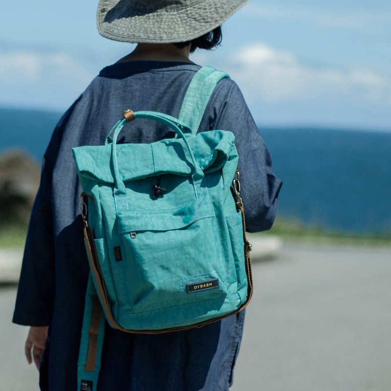 14inch 3way mixed bag/hand bag/shoulder bag/backpack/diaper bag(Green) - กระเป๋าเป้สะพายหลัง - ไนลอน 