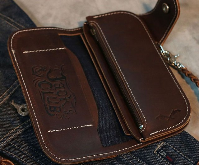 小物 kc's leather bikers long wallet Amazon.com: crazy hunter Mens Long Crocodile Head Motorcycle