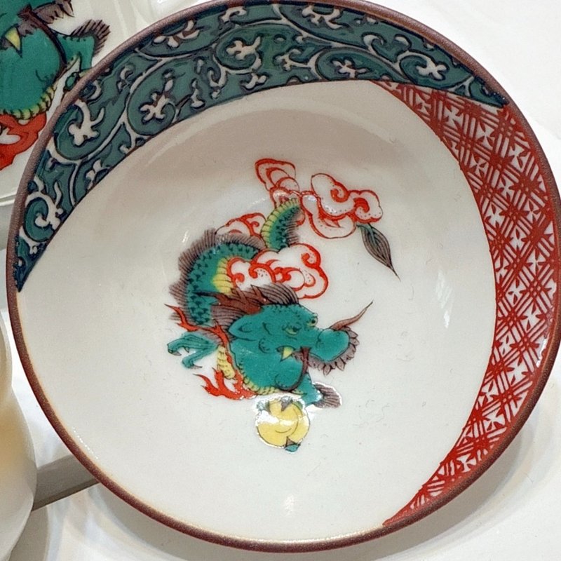 【九谷燒】龍年限定茶酒杯盤組 - 茶壺/茶杯/茶具 - 陶 