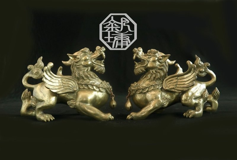 釩墉傳藝 【招財貔貅 】神獸/風水擺件 - 擺飾/家飾品 - 銅/黃銅 金色