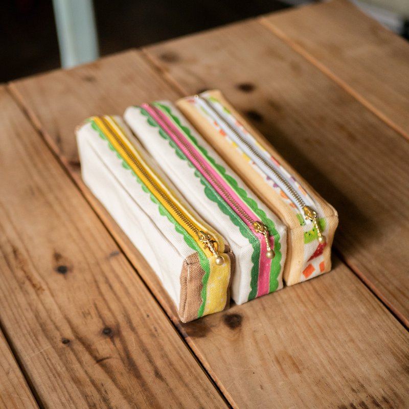 Long and narrow sandwich pouch - Pencil Cases - Cotton & Hemp White