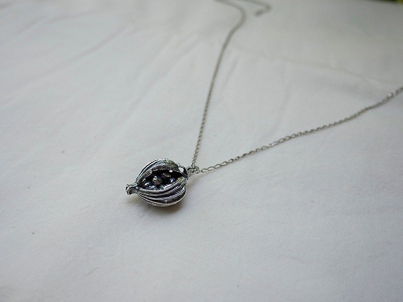 One of "Fruit" handmade sterling silver pendant - สร้อยคอ - โลหะ สีนำ้ตาล
