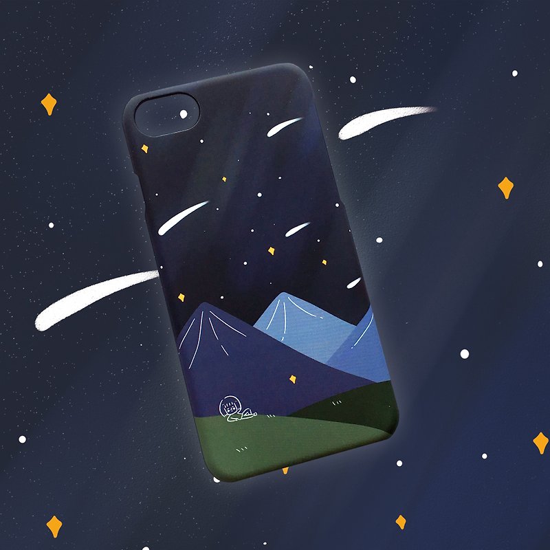 aurora and meteor phone case - Phone Cases - Plastic Blue