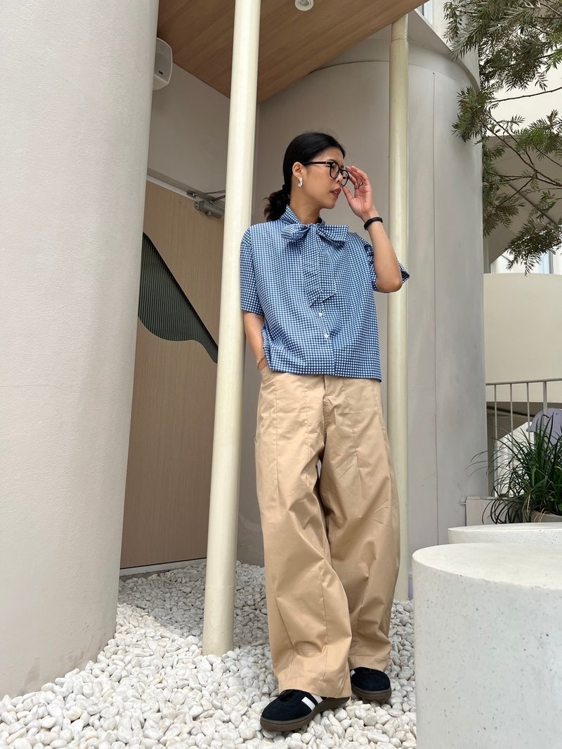 Baggy pants - 女長褲 - 其他材質 卡其色