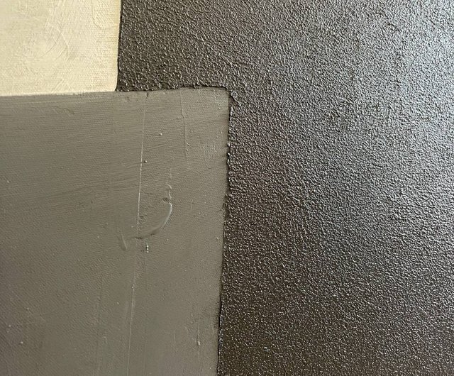 抽象アクリル画 黒と白の作品 黒とグレーの抽象画 黒の抽象画 壁アート グレーのテクスチャ壁