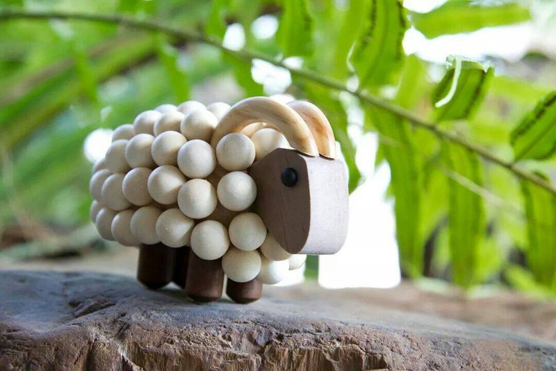 Happy Sheep Decorations/Gifts/Home Decorations - ของวางตกแต่ง - ไม้ 