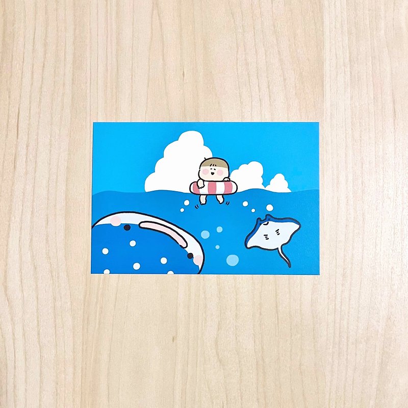 Little Bear Postcard - The Sea - การ์ด/โปสการ์ด - กระดาษ สีน้ำเงิน